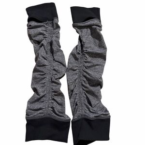 Lululemon Ruched Leg Warmers Heathered Gray + Bag